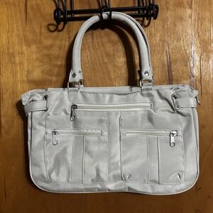 Khaki Purse Handbag with Coin Purse Inner Outter Pockets NEW Shoulder Strap Too
